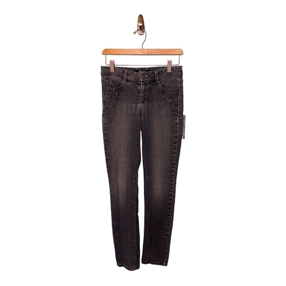 Beau Dawson Medium Wash Studded Stretch Skinny Jeans Size 2?